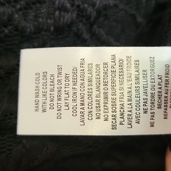 Rafaella Black Lace Peplum Top Petite Large - Picture 11 of 12